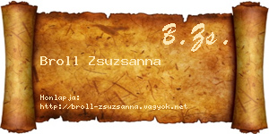 Broll Zsuzsanna névjegykártya